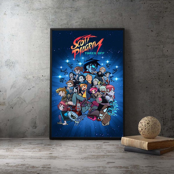 Scott Pilgrim décolle, affiche originale de film cinématographique en 2023, impression de haute qualité pour la décoration intérieure