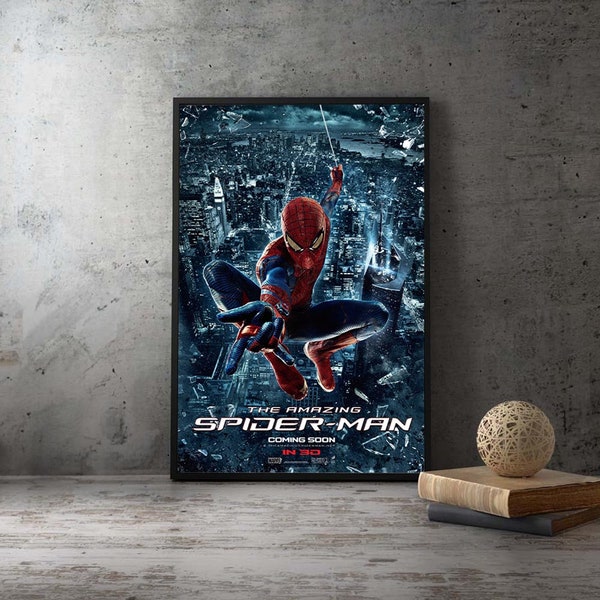 The Amazing Spider-Man 2012 Movie Poster,Andrew Garfield High Quality Canvas Home Decor Print