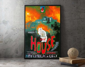 House 1977 Japanese Movie Poster,Wall Art Decor Home Print,Full Sizes Poster