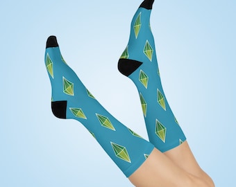 The Sims 4 Plumbob Cushioned Crew Socks