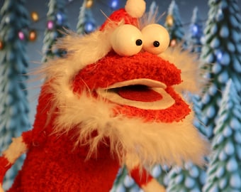 Santa - A Fluffy Sock Puppet for Christmas