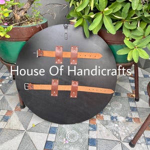 Handmade Viking Carved Shield:Viking Shield '22,24,30,36' Wooden Viking Shield Wall Decor,Room Decor,Cosplay,Gifts image 11