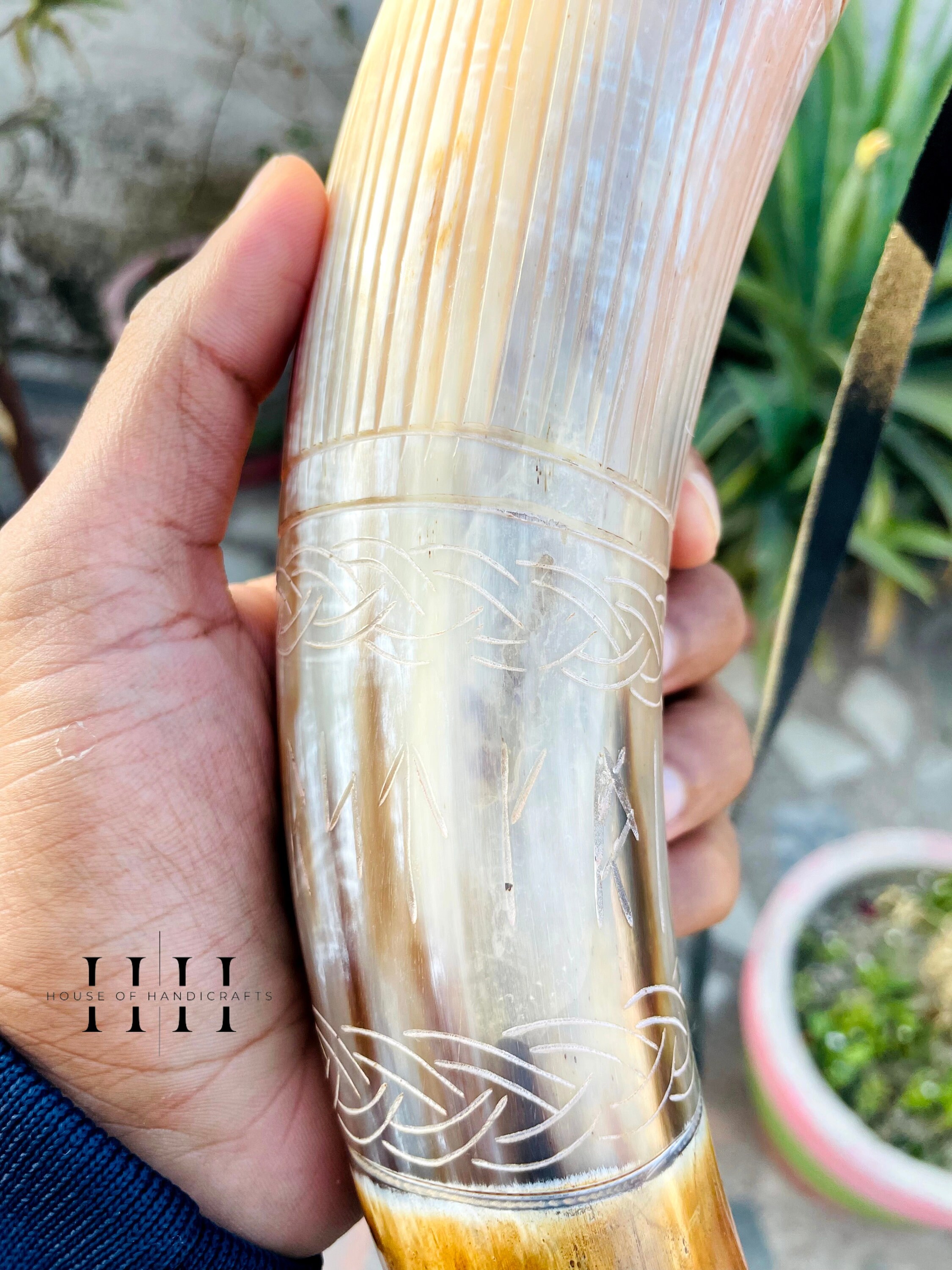 VIKING WAR HORN Battle Trumpet '16' Inches Crafted by House of