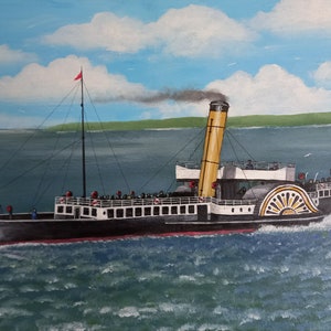 Paddle steamer 2    An original acrylic painting.