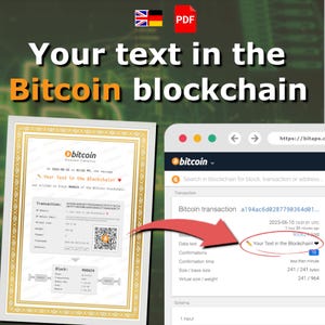 Tu mensaje eternizado en la cadena de bloques de Bitcoin (versión PDF)
