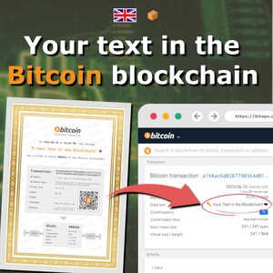 Uw bericht vereeuwigd in de Bitcoin-blockchain (met certificaat)