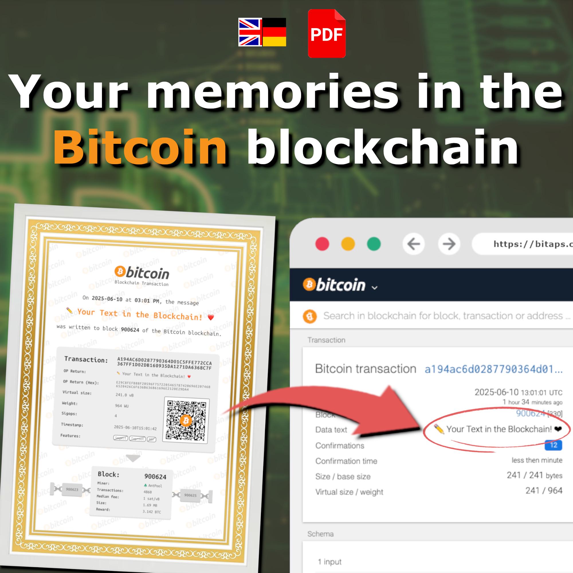 ビットコインブロックチェーンで永遠に残る思い出（PDF版）