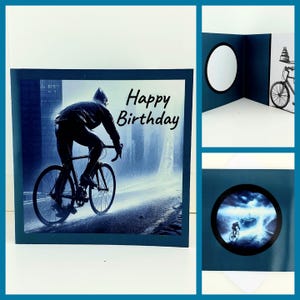 Faire du vélo malgré la tempête Carte d'anniversaire Fans de vélo petit ami frère fou spécial Faire du vélo sous la pluie est libérateur