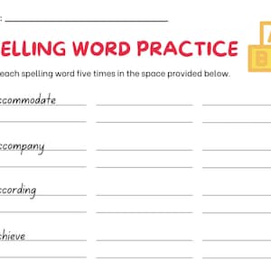 Year 6 SATS - 100 Spelling Words Practice