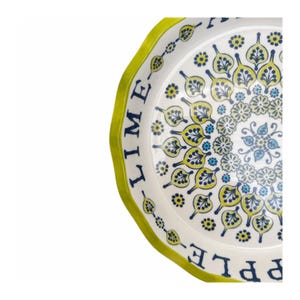 Anthropologie Stoneware Apple Lime Pie Baker Dish image 3