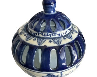Hand Crafted for Silvestri Porcelain Tealight Candle Holder Potpourri Jar