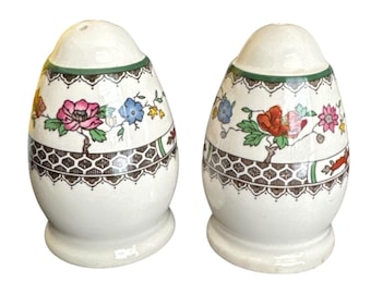Vintage Spode Chinese Rose Porcelain Salt and Pepper Shakers
