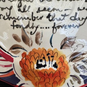 Anthropologie Friendship Script Quote Colorful Giving Plate zdjęcie 8