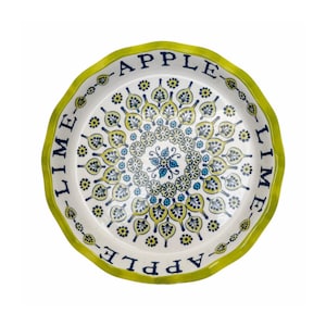 Anthropologie Stoneware Apple Lime Pie Baker Dish image 1
