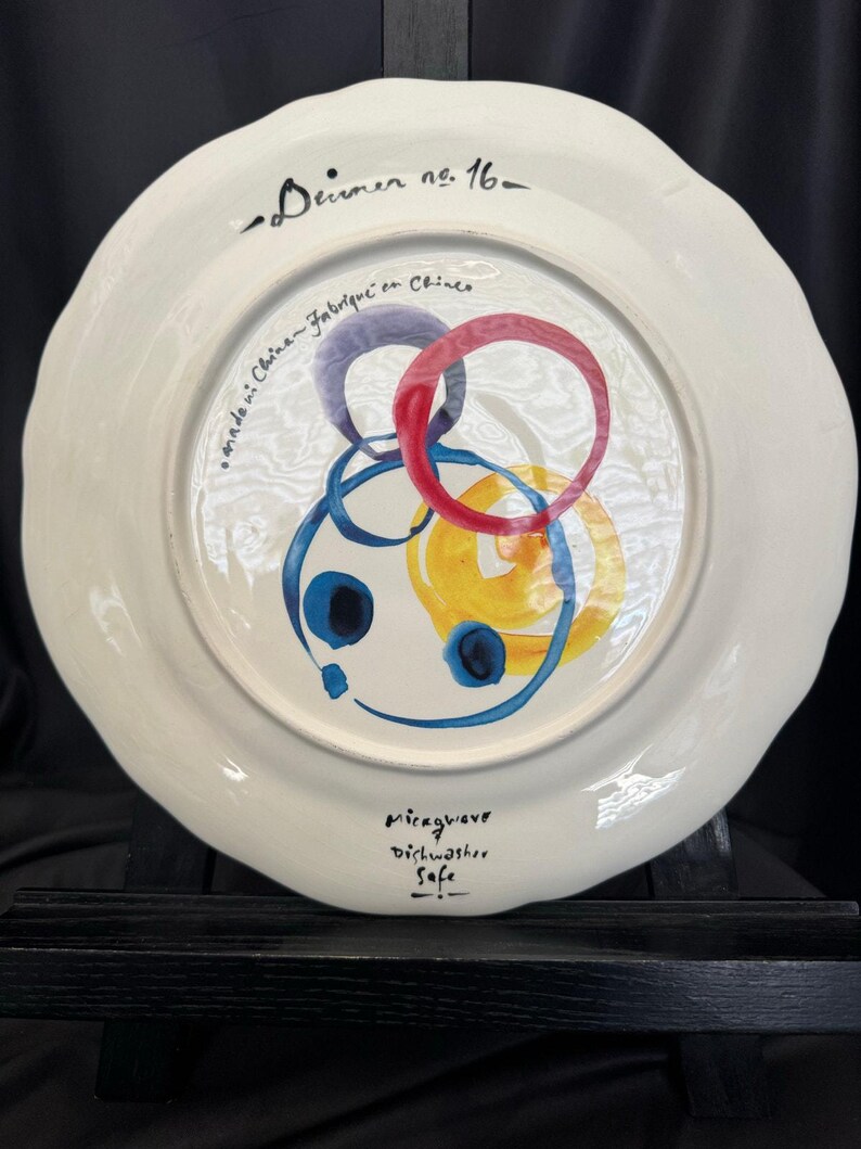 Anthropologie Friendship Script Quote Colorful Giving Plate zdjęcie 6