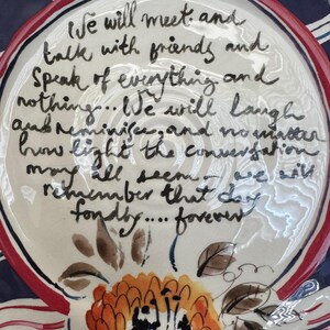 Anthropologie Friendship Script Quote Colorful Giving Plate zdjęcie 3