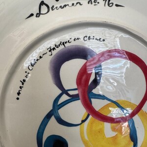 Anthropologie Friendship Script Quote Colorful Giving Plate zdjęcie 4