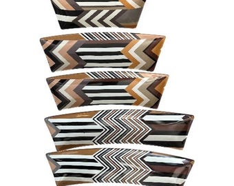 Missoni for Target Geometric Stoneware Curved Appetizer Plates