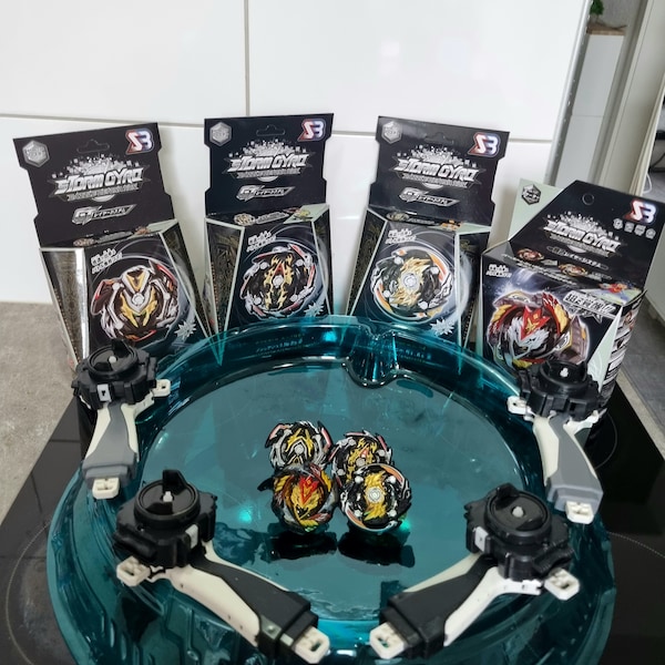 4er Black Burst GT Edtion Kreisel set + Arena für beyblade burst Arena