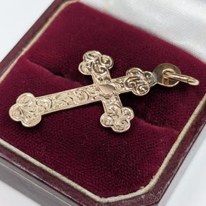 Antique 9ct Rose Gold Cross Chester Hallmark 1903