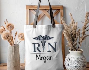 Personalized Nurse Tote Bag, RN Medical Gift