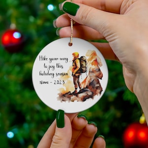 2024 Custom Hiking Ornament Hiking Gift Gifts For Hikers Christmas Ornament Hiking Lover Gift 2024 Ornament