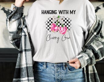 Cherry Crew Tee Cute Cherry Shirt  Fruit Lover Gift Summer Graphic Top  Unisex Softstyle T-Shirt