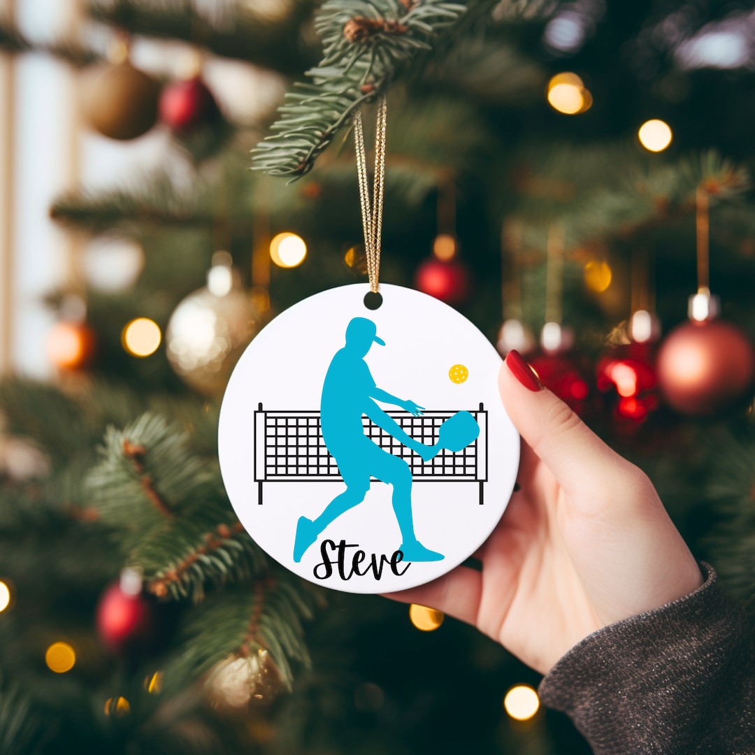Pickleball Ornament Personalized, Pickleball Gifts, Christmas Ornament, Pickle Ball Ornament