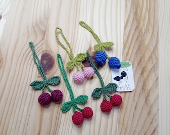 Micro Crochet Cherry Phone Charm/Keychain | Gift Idea | Cute Accessories | Handmade → Please read the item description