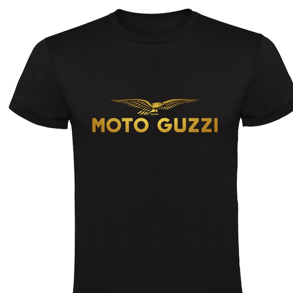 Moto Guzzi Gold Logo Unisex T-Shirt | 100% Cotton Moto Gift Tee