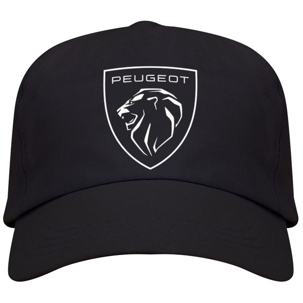 Peugeot Logo Black Eco Cotton Baseball Cap - Stylish Car Enthusiast Hat