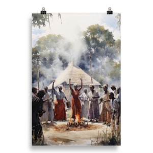Gullah Art | Original Watercolor Painting | Poster Print