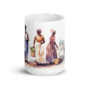 Gullah Art | Watercolor | Coffee Cup White glossy mug