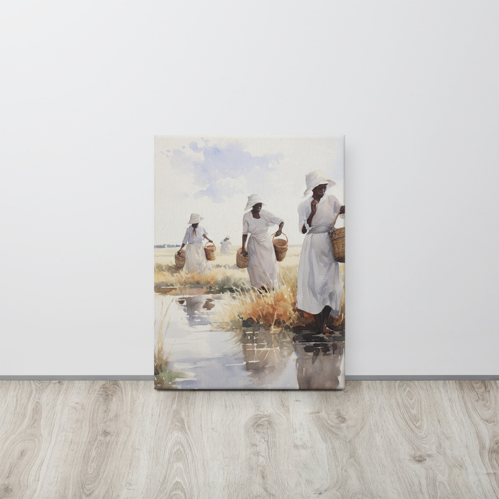 Gullah Art | Original Watercolor Painting | The Way Home | Canvas Print