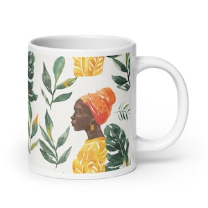 Gullah Art | Watercolor | Coffee Cup White glossy mug
