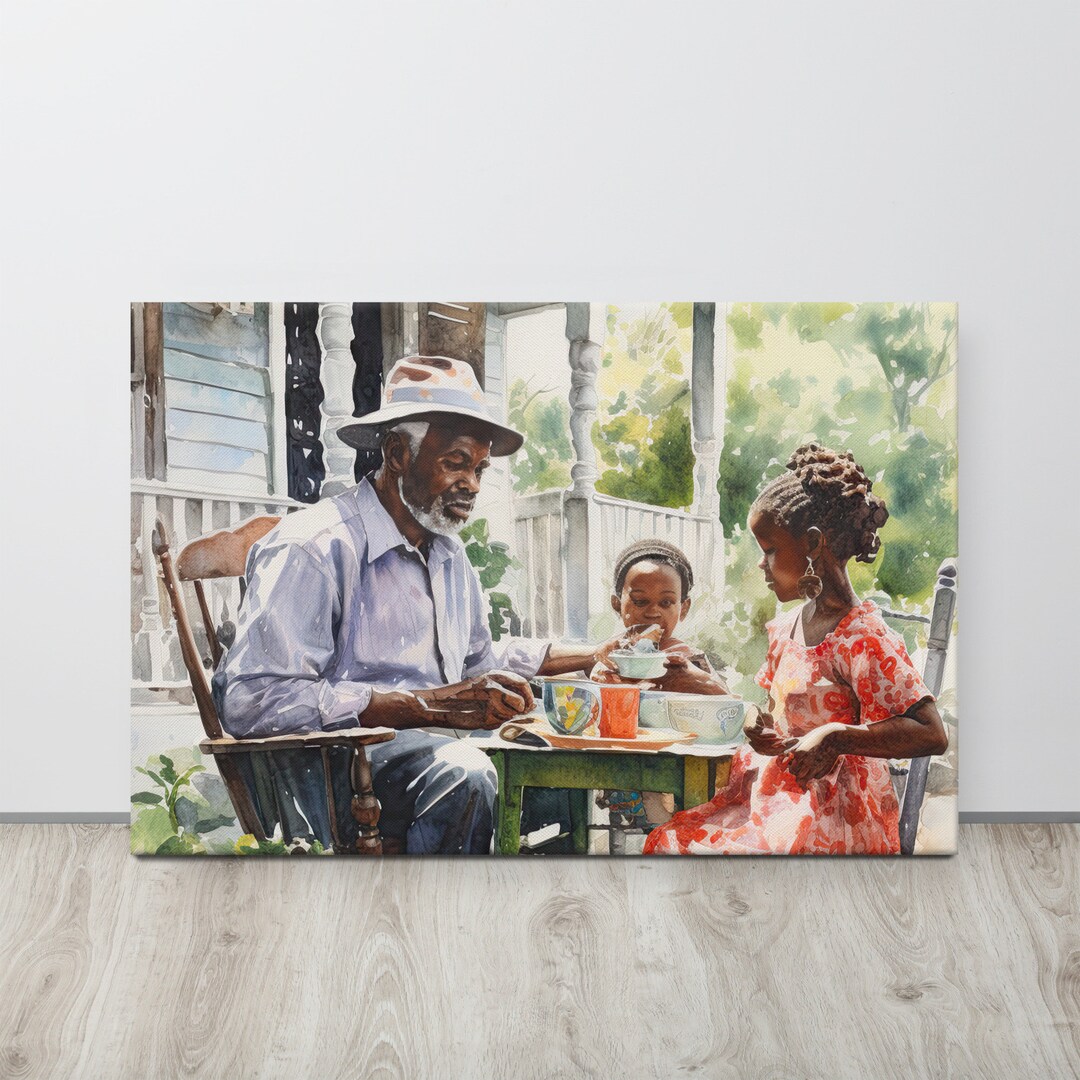 Gullah Art | Original Watercolor Painting | the Way Home | Canvas Print ...