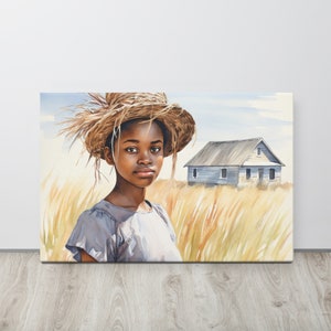 Gullah Art | Original Watercolor Painting | Captivating | Canvas Print