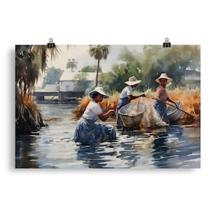 Gullah Art | Original Watercolor Painting | Poster Print