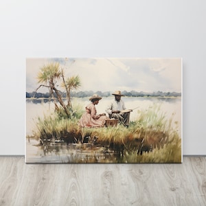 Gullah Art | Original Watercolor Painting | The Way Home | Canvas Print