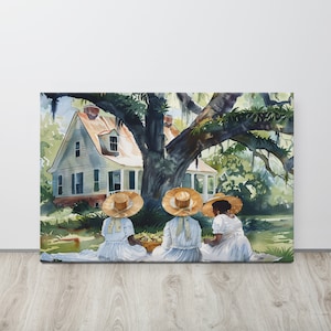 Gullah Art | Original Watercolor Painting | PicnicII| Canvas Print