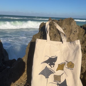 Color Stingray Tote Bag, Manta Ray Tote, Ocean Tote Bag, Stingray Tote, Trendy Beachy Tote Bag, Cownose Ray, Southern Ray, Spotted Eagle Ray