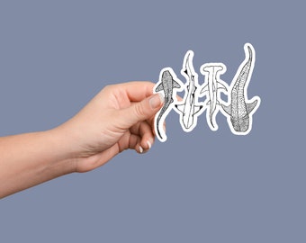 Shark sticker, sticker for shark lovers, ocean sticker, ocean life sticker, marine sticker, gift for ocean lover, Hammerhead, Whale Shark