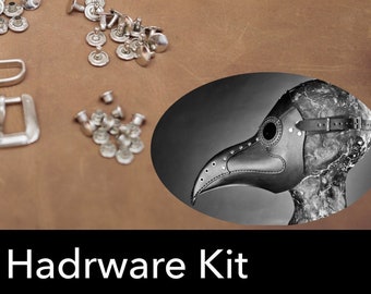 Plague Doctor Mask Hardware Kit forTony See Patterns | Leathercraft Essentials