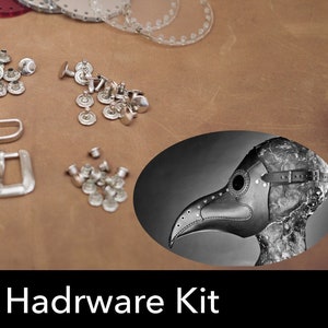 Plague Doctor Mask Hardware Kit forTony See Patterns | Leathercraft Essentials