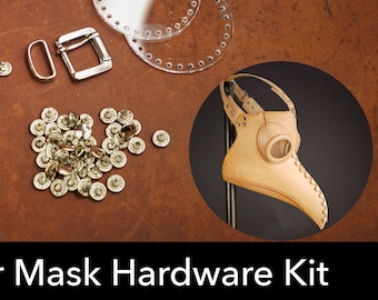 Big Plague Doctor Mask Tony See Patterns DIY Hardware Kit | Full Set for Custom Mask Making