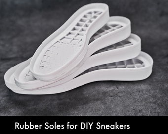 Rubber soles for diy sneakers - ladies and kids sizes - works with the dieselpunk.ro pattern