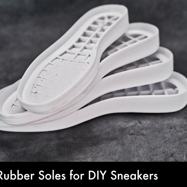 Rubber soles for diy sneakers - ladies and kids sizes - works with the dieselpunk.ro pattern