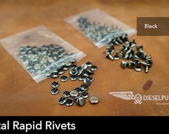 Rapid rivets - double cap rivet - 9 mm rivets - 100 pck