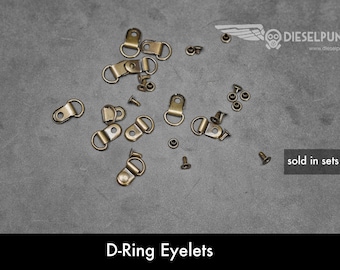 Laarzenveterhaken - D-ringen voor laarsveters - D-ringogen - schoenveterhaak - met snelle klinknagels - 10 stuks