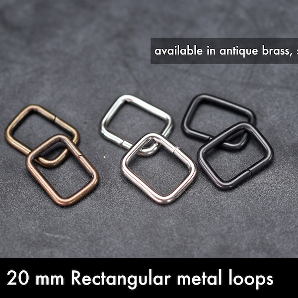 Rectangular metal loops 20 mm